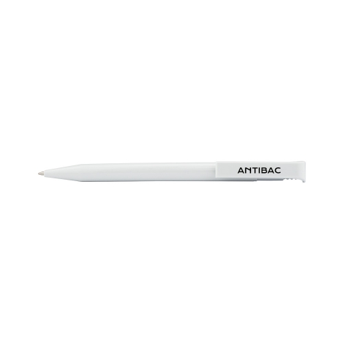 CALICO ANTI-BAC BALLPEN - SOLID COLOUR - WHITE