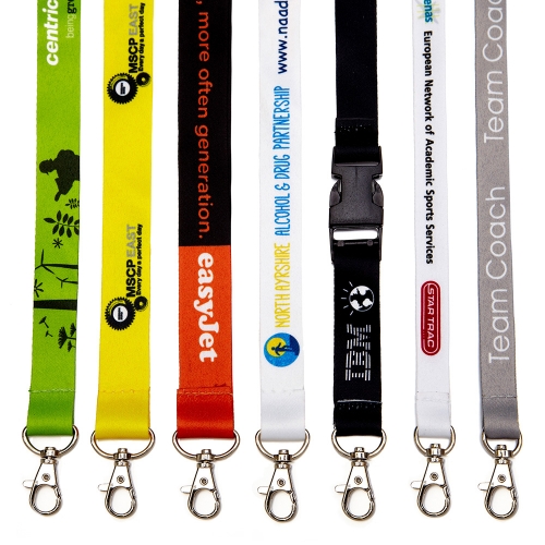 Slippery Polyester Dye Sub Lanyard